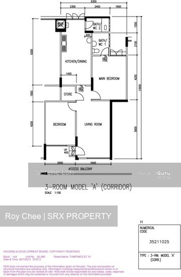 Blk 144 Tampines Street 12 (Tampines), HDB 3 Rooms #187807942